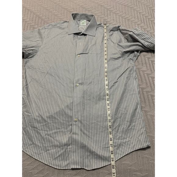 Brooks Brothers gray striped Milano button down size 17 - Picture 7 of 7